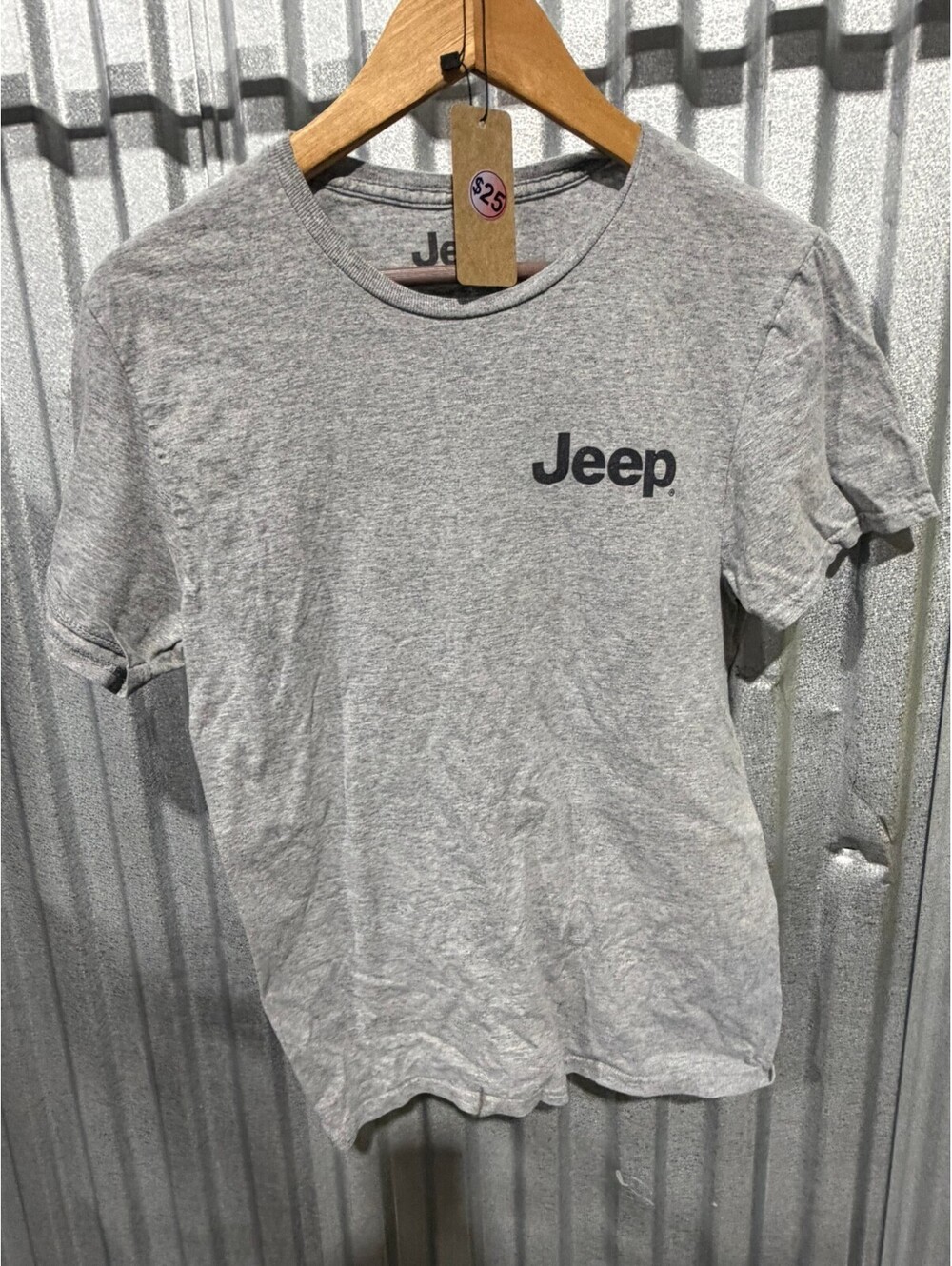 Jeep Men's Gray Graphic T-Shirt Since 1941 with AmericanFlag